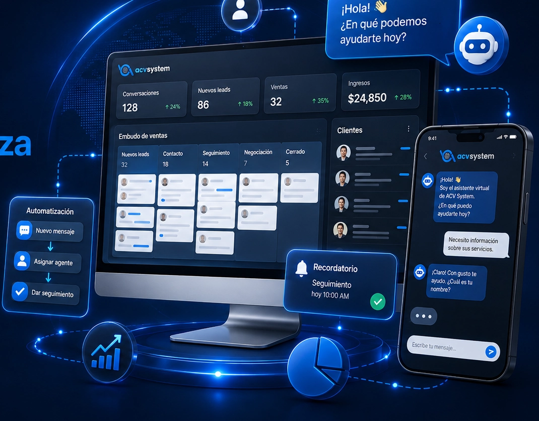 Chatbot and CRM Mockup