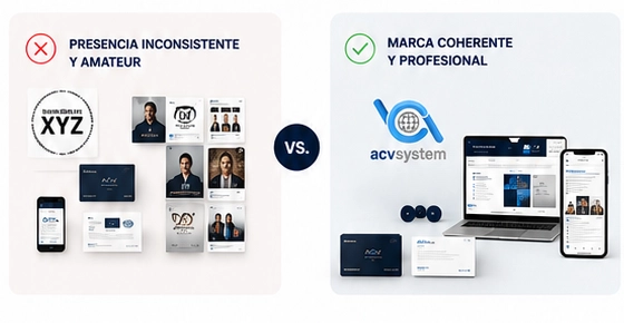 Comparison Between Inconsistent Brand Presence and Consistent Branding