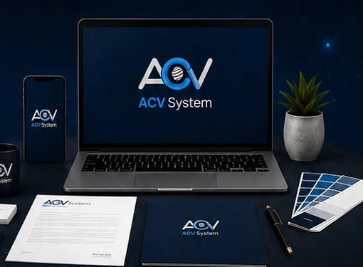 ACV System Brand Identity and Communication Mockup